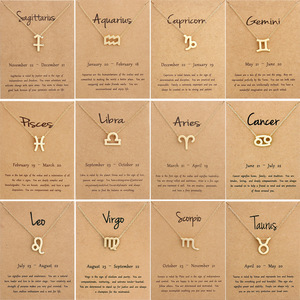 Collar Yi Sugar Elegante para Mujer con 12 Colgantes del Horóscopo, Cadena Dorada, Símbolo Astrológico, Joyería con Signo Zodiacal - Product Image 2