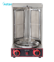Machine à shawarma turque au gaz GPL Astar, barbecue rotatif automatique en acier inoxydable pour sandwichs de viande, style brésilien