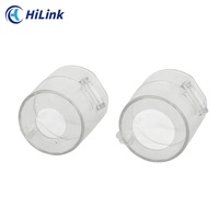 Couvercle de verrouillage de sécurité PC transparent pour interrupteurs à bouton-poussoir électriques déverrouillage par clé hauteur intérieure 47mm convient aux interrupteurs 22.7-29.8mm