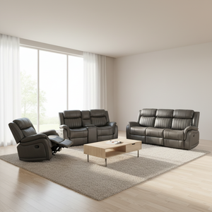 Power Recliner <b>Sofa</b> Set With Storage Console and Drop Down Table <b>for</b> Living Room - Product Image 6