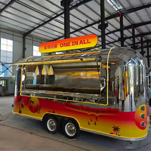 New Fashion Mobile Food Truck Ice-Cream & Fast Food Stainless Steel Trailer with Built-In Power Rust Resistant for Sale - Product Image 1