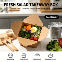 Contenitori per Alimenti a 3 Scomparti in Carta Usa e Getta Senza BPA Stile Americano Multiuso per Pasti Veloci Lunch Box a Conchiglia