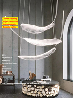 Lustre en verre moderne pour hall d'hôtel, lampes suspendues, escaliers de villa, plumes, cristal, sur mesure, Candelabros Y Lamparas Colgan