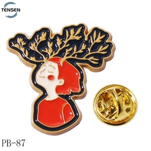 Khuyến mãi may mặc kim loại Pin huy hiệu sản xuất tùy chỉnh dập nổi logo nhãn pins quần áo kim loại cứng men thẻ với an toàn pins - Product Image 4