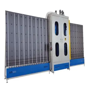 Mesin Pencuci dan Pengering Kaca Vertikal, untuk Isolasi Pintu Jendela Kaca Manik-manik Tirai Jendela Kaca Dinding