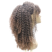 Nouveautés en gros Perruques synthétiques pour femmes noires, style Afro Kinky Curl, queue de cheval volumineuse, boucles rebondissantes, en vrac, monofilament, densité 150%
