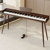 Digital Portable Piano Keyboard with Touch-Sensitive Keys and Built-In Speaker 6.35mm Jack for Concerts