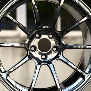 नई 6-13 इंच एल्यूमीनियम मिश्र धातु यात्री कार रिम्स मल्टी-स्पोक ब्लैक क्रोम जाली पहियों A8 a6 q7 कोरोना के लिए फिट - Product Image 4