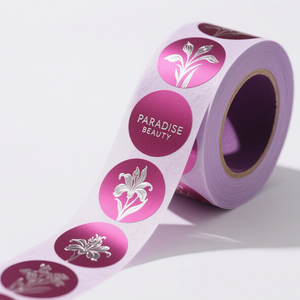 Venta al por mayor de etiquetas adhesivas de papel de aluminio de plata de alta calidad con diseño personalizado para jabón hecho a mano, bomba de baño y embalaje de tarros para el cuidado de la piel - Product Image 2