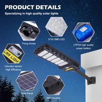 Prix de gros, lampadaire solaire LED intégré tout-en-un ABS IP65 pour extérieur, autoroute, 200W, 250W, 300W, 350W, 400W