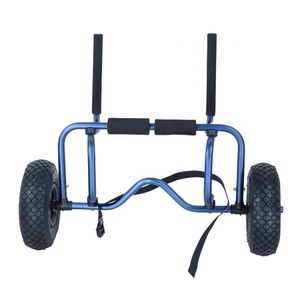 2 bánh xe bãi biển cát Câu Cá Gấp nhôm xuồng Xe đẩy Dolly <span class=keywords><strong>Kayak</strong></span> tàu sân bay giỏ hàng - Product Image 4