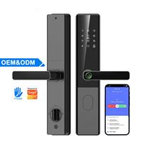 Serrure de porte intelligente avec empreinte digitale, mot de passe, carte-clé, contrôle via l'application Tuya Wifi TTLock, entrée sans clé, étanche IP65, pour porte d'entrée, maison, bureau