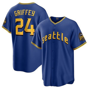 Sıcak Fırsat # 44 Julio Rodriguez # 24 Ken Griffey Jr. Erkekler Seattle Mariners Beyzbol Forması - Product Image 1