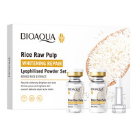 Ensemble de soins de la peau en gros d'usine hydratant réparateur lissage soin du visage pulpe de riz blanchissant réparation ensemble de poudre lyophilisée