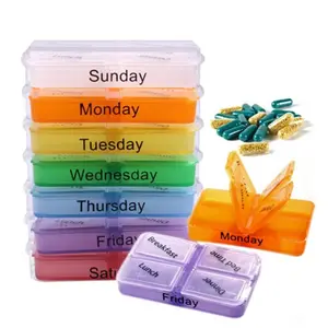 Medicine Choice Fun Detachable Vitamin Medicine Box 7 Day 4 Times Pill Organizer Weekly Pill Box