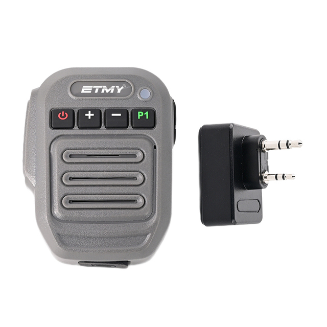 Wireless Two-Pin Radio Microphone Handheld Omni-Directional Shoulder Speaker LED Walkie Talkie with Two-Way Communication