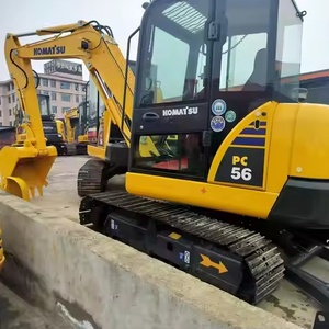 Operación eficiente Usado Komatsu PC56 Mini Excavadora sobre orugas Usado Buen estado 5ton Tractor Mini Excavadoras para la venta - Product Image 1