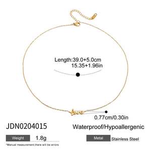 สร้อยคอรูปหัวใจสองชั้นประดับมุก สไตล์ยุโรปและอเมริกา ชุบทอง 18K บนสแตนเลสสตีล รับผลิตตามสั่งพร้อมโลโก้ - Product Image 4