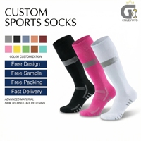 Chaussettes d'équitation personnalisées OEM ODM professionnelles, chaussettes avec logo personnalisé, 100% coton, chaussettes personnalisées pour les sports équestres