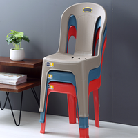 Chaises en plastique d'étude d'intérieur colorées, chaises en plastique sans bras empilables bjflamingo chaise de salle à manger solide de haute qualité