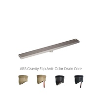 Desagüe de Piso Lineal Moderno de Acero Inoxidable 304 Cepillado de 60cm con Inserción para Azulejo, Antiolor y Anti-insectos, para Baño y Hotel, OEM