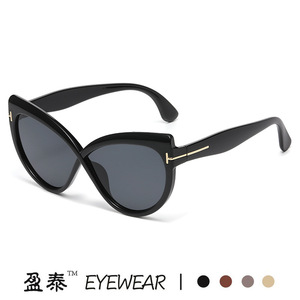 แว่นตา แว่นกันแดดทรงแคทอาย สีดำ UV400 แฟชั่นผู้หญิง - Product Image 2