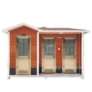 Toilettes portables en bois, design rustique, écologiques, pour attractions touristiques, utilisation en extérieur - Product Image 5