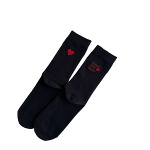 Calze ricamate Jingwen 2026 con cuore e lettera, stile AB, in maglia, da ragazza, bianche, a metà polpaccio, in cotone, per la primavera - Product Image 6