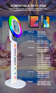 Mesin Booth Selfie pesta pernikahan portabel, Stan foto Ipad kecerahan Super dengan lampu Led - Product Image 4