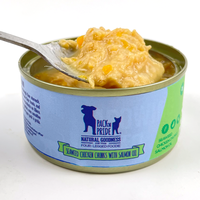 Nourriture pour chats en conserve 100% naturelle et riche en protéines - Saveurs succulentes pour les mangeurs difficiles - Poitrine de poulet déchiquetée et thon