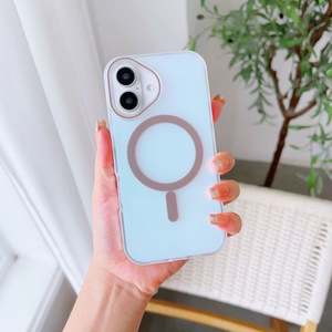 Étui pour iPhone 16 15 14 Pro Max 13 avec bracelet de poignet sans fil à chargement sans fil, dégradé Aurora mat, couleur laser, magnétique - Product Image 5