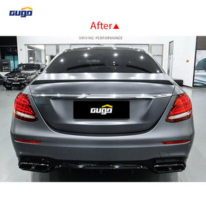 GUGO Heckdiffusor und Auspuffblenden im AMG-Stil für Mercedes-Benz W213 E-Klasse Viertürer ab 2017, Upgrade für E63 Modell 2019, Neue Stoßstangen - Product Image 3