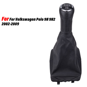 Volkswagen Polo Gear <b>Shift</b> <b>Knob</b> Leather 5 6 Speed Ergonomic Car Accessory - Product Image 2