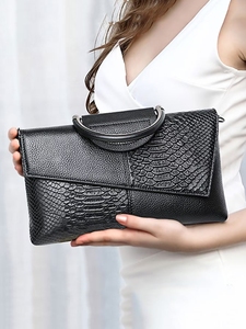 Borsa da Donna di Alta Gamma, Elegante Borsa a Tracolla per Banchetti, Grande Capacità, Chiusura a Cerniera, in Pelle PU, Stile Trendy - Product Image 2