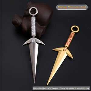 لعبة السيوف اليابانية 22 نينجا أنمي كوناي لعبة السهام الأسلحة المحيطة الحرف المعدنية الكاملة هدية الصبي سيف الساموراي الحلي - Product Image 6
