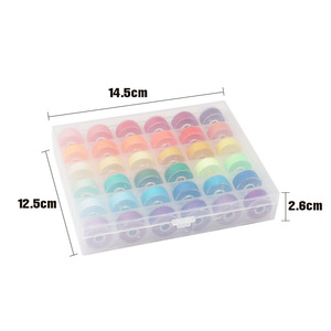 Boîte de <span class=keywords><strong>rangement</strong></span> simple en plastique carrée avec 144 bobines de fil à <span class=keywords><strong>coudre</strong></span> colorées, ensemble d'accessoires pour <span class=keywords><strong>machine</strong></span> à <span class=keywords><strong>coudre</strong></span> - Product Image 2