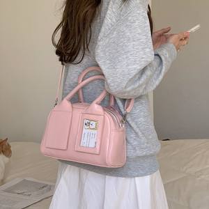 Korean Style <b>Sweet</b> Pillow <b>Bag</b> Green Zipper Closure Crossbody <b>Bag</b> For Everyday Outfits - Product Image 2
