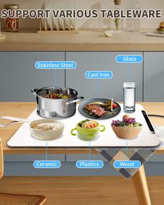 Square Silicone <b>Soft</b> Bottom Warm Cutting Board Automatic Constant Temperature Heating Portable Household Food Silicone Material - Product Image 5