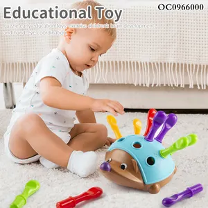 मस्तिष्क प्रशिक्षण खिलौने व्यस्त बोर्ड मोंटेसरी प्लास्टिक हेजहोग नए शिशु गतिविधि खिलौने