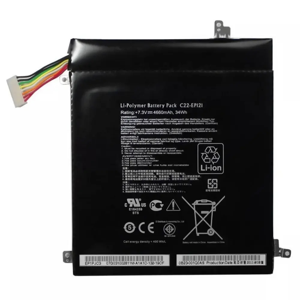 Fourniture directe d'usine C22-EP121 batterie d'ordinateur portable pour ASUS Eee Pad B121 EP121 batterie de tablette B121-1A001F B121-A1