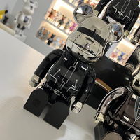 Mainan Bearbrick 28cm 400% Punk Bear brick 400% Figur Bearbricks Model Ornamen