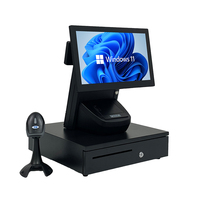 Sistema POS Todo en Uno de 15.6 Pulgadas, Sistema POS Completo para Restaurantes, Soluciones de Caja Registradora Rentables, Venta al por Mayor