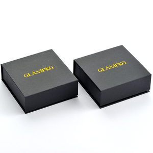 GLAMPKG Wholesale <b>Black</b> Magnet <b>Boxes</b> Magnetic Closure Jewellery Gift Paper Box Magnetic Jewelry Box Packaging - Product Image 6