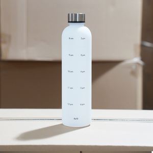 Botella Deportiva Reciclable de 1L, Venta al Por Mayor de Fábrica, Nueva Botella de Plástico con Marcador de Tiempo para Beber Directamente, Ideal para Gimnasio y Camping - Product Image 3