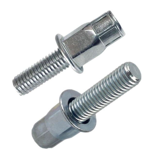 JSCREW High Strength Steel Zinc Plated M4 M5 M6 M8 Flat Head Round Hex Rivet Bolt Stud