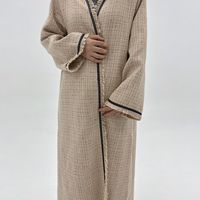 Nouvelle mode Abaya modeste pour femmes Abaya de luxe pour femmes ethnique islamique ouverte Abaya musulmane pour l'automne et l'hiver vêtements pour femmes