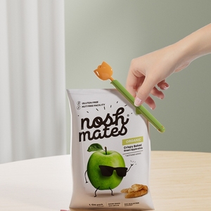 Clip de scellage magnétique en forme de tulipe pour usage domestique, idéal pour les sacs alimentaires en plastique, anti-humidité, pour la conservation des aliments frais, clip de scellage pour collations et lait. - Product Image 1