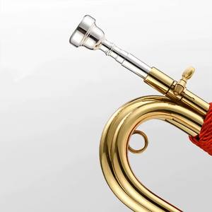 Trompeta de latón de tamaño pequeño en <span class=keywords><strong>llave</strong></span> en D plana para el rendimiento de la práctica de los niños Paso ajustable Instrumento de calidad genuina - Product Image 3
