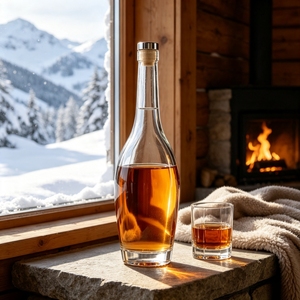 Bouteille vide en <span class=keywords><strong>verre</strong></span> violet <span class=keywords><strong>vintage</strong></span> de 30 ml en forme de cône pour vodka, whisky, brandy, gin, <span class=keywords><strong>rhum</strong></span>, tequila, liqueur, spiritueux, avec bouchon à vis - Product Image 6