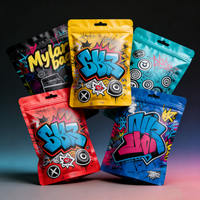 Sachets Mylar Holographiques Personnalisés avec Logo, 3.5g/7g/14g/28g/1lb, à Fermeture Ziplock Découpée, Anti-Odeur, Qualité Alimentaire, pour Lait et Tabac